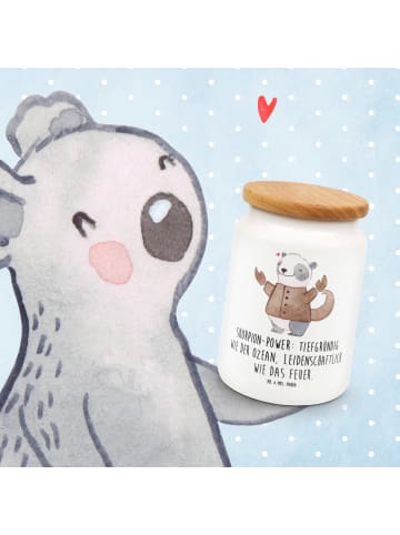 Mr. & Mrs. Panda Kaffeedose Skorpion Astrologie mit Spruch in Weiß