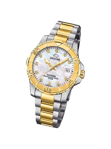Jaguar Analog-Armbanduhr Jaguar Pro Diver silber, gold mittel (ca. 34mm)