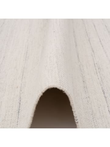 Pergamon Wollteppich Kelim Natur Woolly in Grau