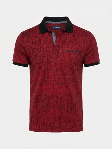 KOROSHI Normalbaumwolle polo Ã¼berall in rot