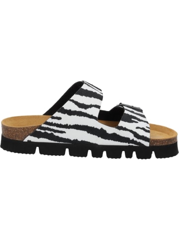 Palado Pantoletten Korfu PL Wild in Weiß Zebra