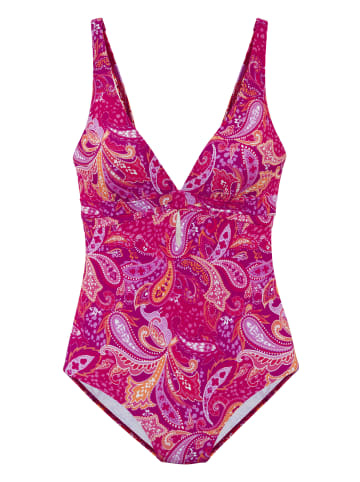 Vivance Badeanzug in pink bedruckt