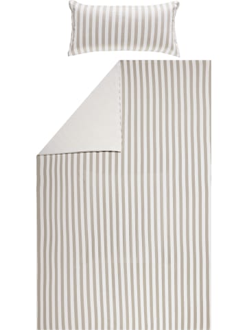 Erwin Müller Single-Jersey Wendebettwäsche in taupe-weiß