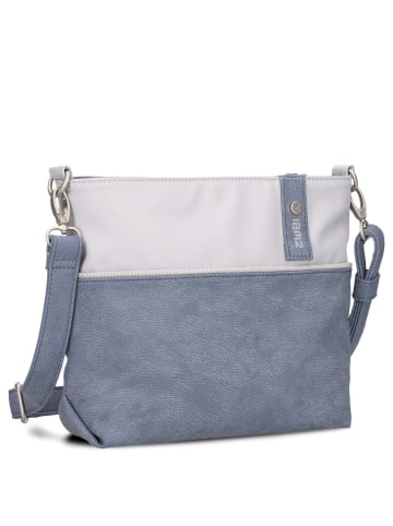 Zwei Jana J8 - Schultertasche 27 cm (papaya) in nubuk-sky