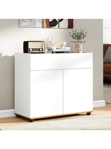 COSTWAY Sideboard 80x35x70 cm in Weiß