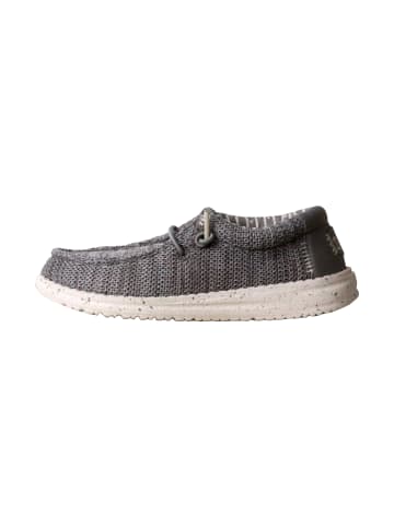 Hey Dude Wally Y Stretch Sox – Schnür-Mokassin für Kinder Grau
