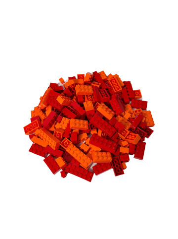 LEGO Hochsteine Rot & Orange - ab 3 Jahren in red