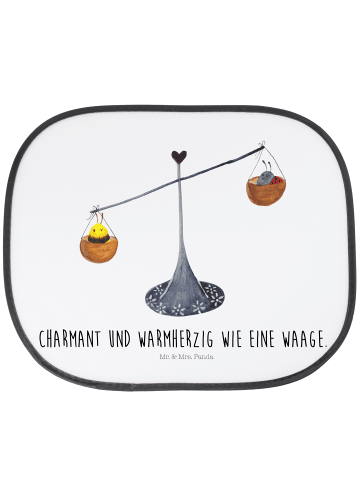 Mr. & Mrs. Panda Sonnenschutz Sternzeichen Waage mit Spruch in Weiß