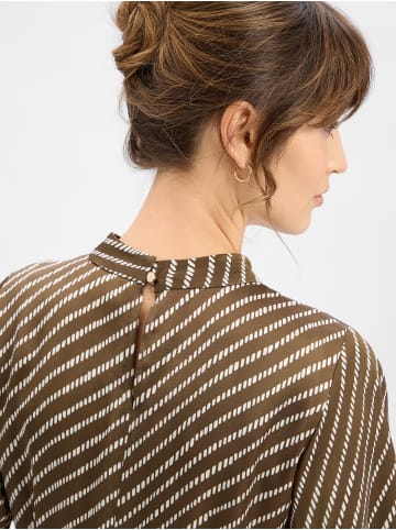 comma Kleid in khaki weiß - 0001