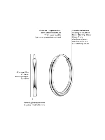 Rafaela Donata Creolen aus Sterling Silber in silber