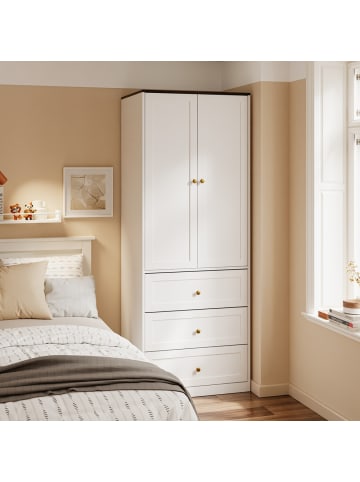 SoBuy Kleiderschrank in Reinweiß - (W) 55 x (H) 187 x (L) 70 cm
