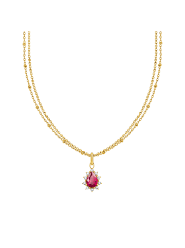 Thomas Sabo Kette Mit Anhänger Vintage Romance in gold, dunkelrot