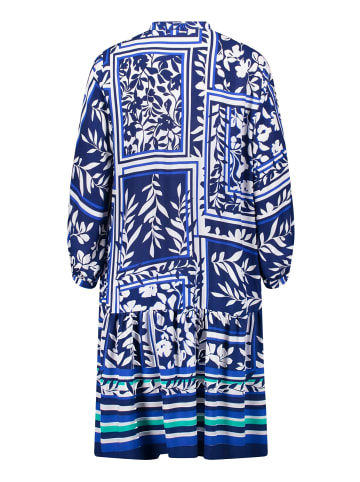 Betty Barclay Stufenkleid mit 3/4 Arm in Dunkelblau/Weiß