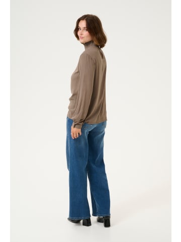 Kaffe Langarm-Bluse Trine in Major Brown