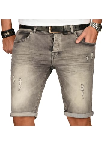 Alessandro Salvarini A. Salvarini Herren Sweat Shorts kurze Hosen in Grau