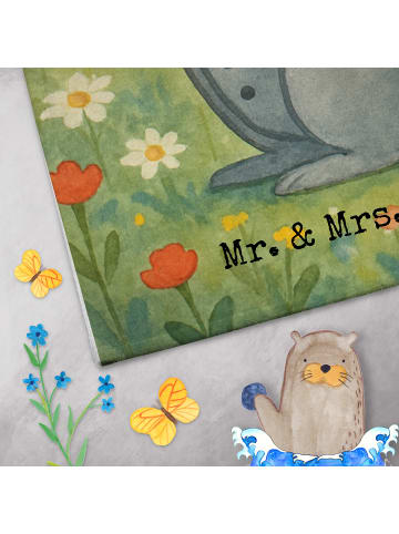 Mr. & Mrs. Panda Handtuch Stier Astrologie Design ohne Spruch in Weiß