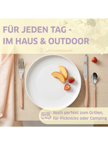 Kuppels 24-tlg. Besteckset PRISMA in apricot