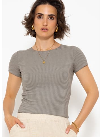 SASSYCLASSY Crop-Shirt in Taupe