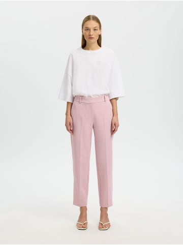SELECTED FEMME SLFRITA-RIA MW CROPPED PANT MEL NOOS in Bleached Mauve
