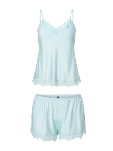 Linga Dore satin top & short DAILY in Pastel blue