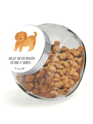 Mr. & Mrs. Panda Bonbonglas Hund Flauschig mit Spruch in Weiß