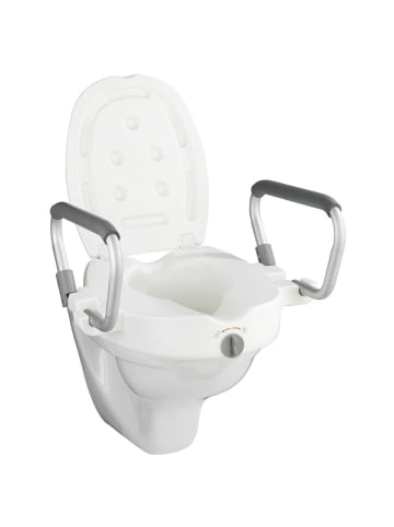 Wenko Secura WC-Sitz mit Griffen Last 130 kg in Weiß, (B) 47,5 x (H) 37,5 x (L) 55 cm