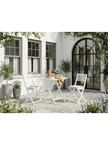 Beliani 3-tlg Bistro Set FIJI in Weiß