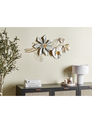 Beliani Wandobjekt EUROPIUM in Gold/Weiß/Grün - (W) 89 x (H) 46 x (L) 5 cm