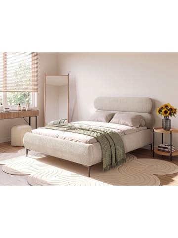Beliani Doppelbett LESSAY in Beige/Schwarz - (W) 135 x (H) 103 x (L) 213 cm