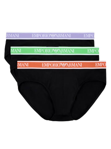 Emporio Armani 3er Pack Brief in Schwarz