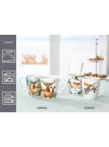 Ritzenhoff & Breker 6er Set Henkelbecher Winter Forrest 360 ml in bunt