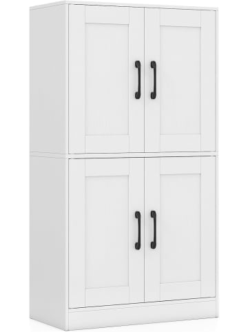 COSTWAY Küchenschrank 60 x 30 x 110 cm in Weiß