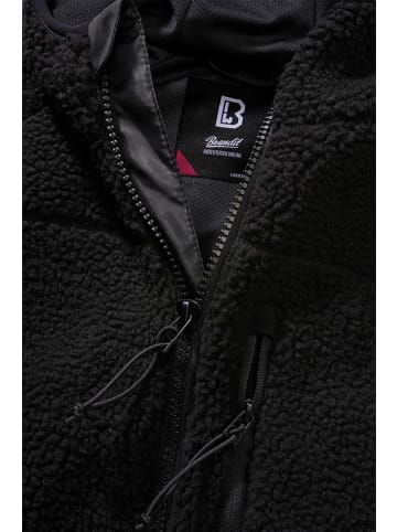 Brandit Jacke "Women Teddyfleece Jacket Hooded" in Schwarz