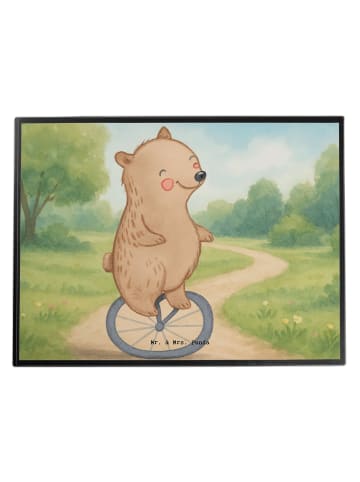 Mr. & Mrs. Panda schreibtischunterlage Bär Einrad fahren Design ... in Weiß