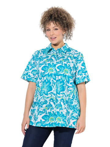 Ulla Popken Hemdbluse in tiefes aqua