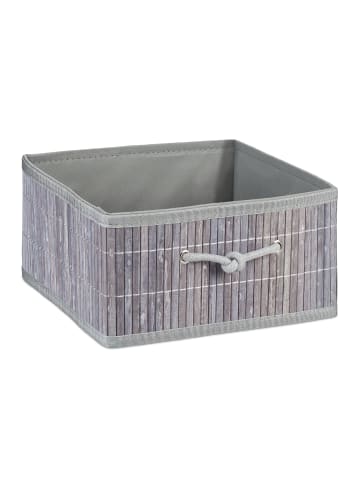 relaxdays 2x Aufbewahrungskorb in Grau - (B)32 x (H)16,5 x (T)35 cm