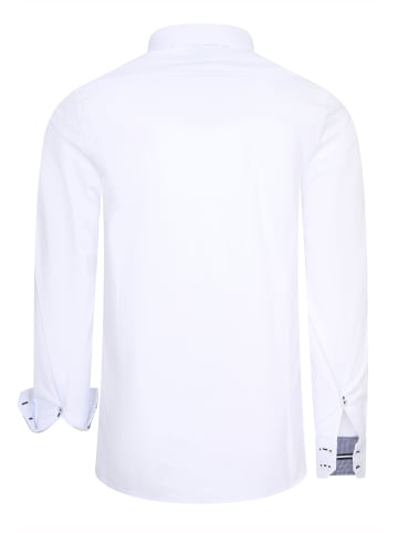 Rusty Neal Freizeit Hemd mit Eleganten Kontrast Elementen in Weiß