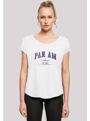 F4NT4STIC Long Cut T-Shirt Pan Am College Est 1927 in weiß
