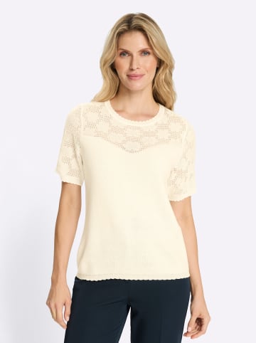 Sieh an! Ajourpullover in ecru