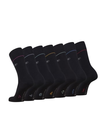 Tom Tailor 7er Pack Basicsocks in Geschenkbox in black