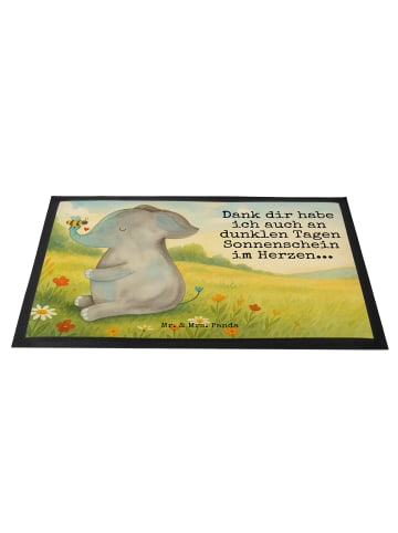 Mr. & Mrs. Panda Schmutzfangmatte Elefant Biene Design mit Spruch in Weiß