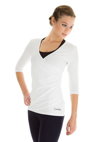 Winshape 3/4-Arm Shirt in Wickeloptik WS3 in weiß