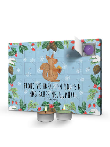 Mr. & Mrs. Panda adventskalender mit duftkerzen Eichhörnchen Wei... in Eisblau