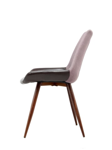 Kayoom Stuhl Evergreen 110 2er-Set in violett - dunkelbraun