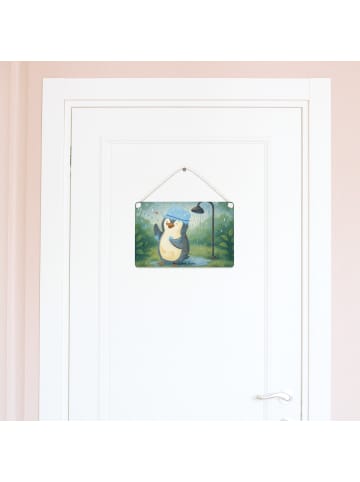 Mr. & Mrs. Panda Schild Pinguin Duschen Design ohne Spruch in Weiß