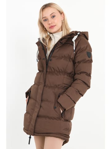 Brave Soul Winterjacke Steph Chocolate Herringbone_L