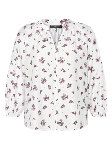 Zero  Schlupfbluse mit Blumen in Cream/Pink