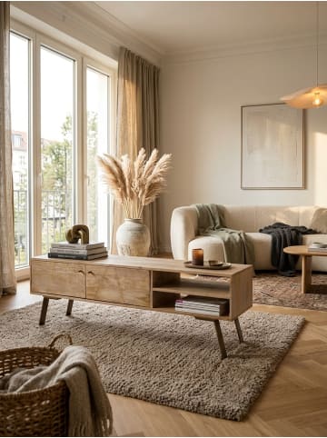 KADIMA DESIGN HiFi Lowboard SIKAR Massivholz Landhaus TV Kommode 145x47x35cm,