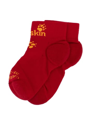 Jack Wolfskin Accessoires 2x Casual Mid Cut socks Sneaker in Rot