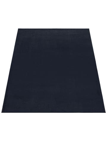 KADIMA DESIGN Waschbarer Teppich waschmaschinenwaschbar Unifarben Küche, Flur in Marineblau